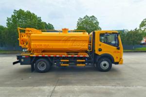 Camion aspirateur Dongfeng D6 avec réservoir de 6 m³ pour aspiration des eaux usées et des excréments, dragage de canalisations haute pression, exportation d'usine - Product Image 2