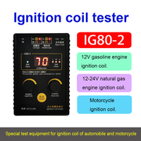 BRIGHTWIN IG80-2 Testeur de bobine d'allumage portable pour voiture, véhicule, 12-24VDC, type module, essence, gaz naturel, automobile, moto