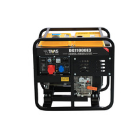 Générateur diesel de type ouvert TAVAS DG11000E, puissance maximale de 10,5 kW, démarrage électrique 12 V CC, refroidissement par air, 50/60 Hz, ATS, télécommande