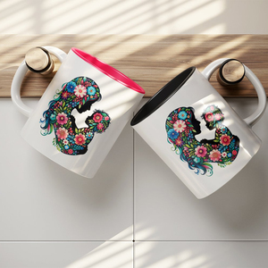 Camiseta personalizada <span class=keywords><strong>Tazas</strong></span> de cerámica Regalos del Día de la madre Niño Silueta Vaso Taza Envoltura Sublimación Juego de regalo de negocios <span class=keywords><strong>para</strong></span> Corporación - Product Image 5