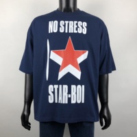 T-Shirt Streetwear Personnalisé à Logo Sérigraphié en Relief pour Homme, Coupe Oversize, Épaules Tombantes, T-Shirt Vierge Épais et Ample