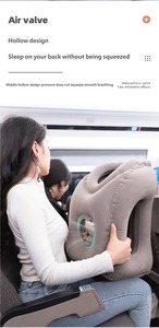 Large <b>Inflatable</b> Support Pillow Portable <b>Cushion</b> for Sitting Resting Home Office Travel with Air Pump - Product Image 4