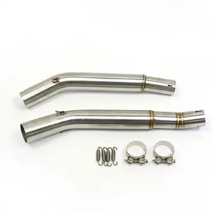 Motorcycle Middle Exhaust Pipe Middle Link Racing Pipe Connector Tube Stainless For Hayabusa GSX1300R GSX 1300R 2008 - 2015 P79