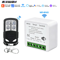 Módulo de Relé WiFi+RF433 SIXWGH, Control Remoto Tuya Smart Life para Luces, Puertas de Garaje, con Control Remoto Fácil de Usar