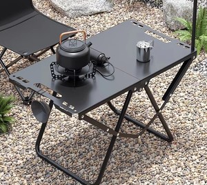 Table pliante d'extérieur, table tactique, table de camping portable et chaises, fournitures de camping, équipement de stand, ensemble complet - Product Image 2