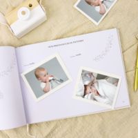 Livre souvenir pour bébé de 0 à 1 an, couverture rigide/tissu doux, journal de souvenirs, enregistrement des étapes importantes