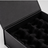 Boîte cadeau de luxe noire pour vin avec logo doré, emballage rigide haut de gamme pour bouteilles simples et doubles