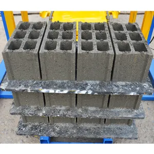 QTJ4-25 Brick Machine Make Block Minitype Automatic Building Material Concrete Interlock Cement Brick Making Machinery