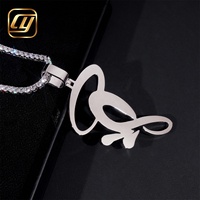 Bijoux fins en or véritable 10K 14K, style Hip Hop, pendentif lettre CHOYUE Hip Hop Iced Out