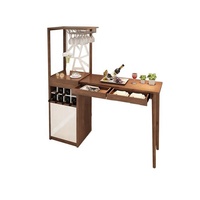 Meuble de salon moderne avec rangement, bar à vin rétractable en bois, meuble de salon