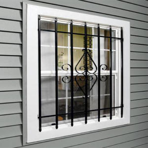 Rejillas de seguridad para ventanas, diseño de barras de acero, color blanco o negro, de hierro forjado - Product Image 5