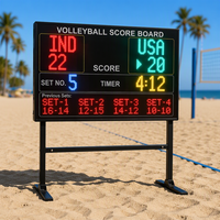 Tableau de scores électronique pour volley-ball, marqueur de scores numérique portable, télécommande sans fil étanche pour club de volley-ball de plage