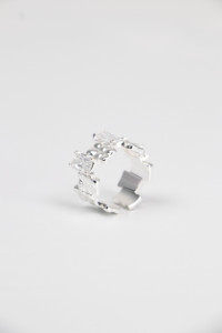 Nuevo Anillo de Hip Hop Vintage Pequeño con Incrustaciones Completas de Circonitas Cuadradas, Plata S925, Chapado en Oro de 18K, de Alta Gama, para Uso Diario, Unisex - Product Image 4