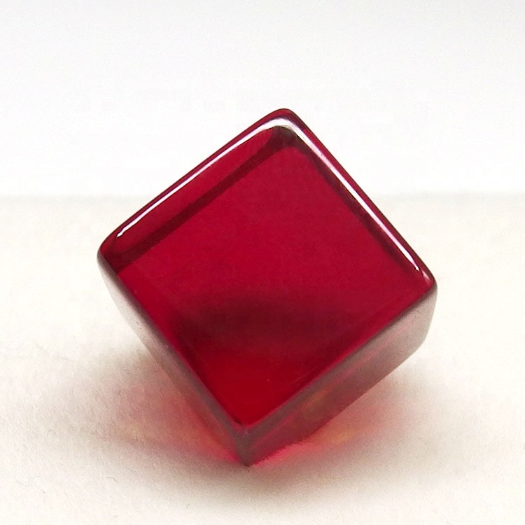 Lab Created Ruby Stone 5# Corundum Cube - Synthetic Ruby