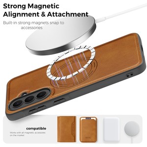 Étui de protection en cuir PU de luxe avec coque magnétique pour téléphone portable <span class=keywords><strong>Samsung</strong></span> Galaxy A57 A37 A17 S26 Ultra S25 Edge - Product Image 6