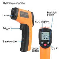 HEDAO GM320 termometer genggam Digital, pengukur suhu Laser genggam Digital -50 ~ 380C C/F IP67