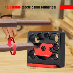 調整可能アルミニウム合金木工ダボメーカー 電動ドリル用丸棒補助工具 - Product Image 2