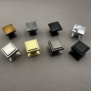 Round Traditional Zinc Alloy Single Hole Golden Finish Bedside <b>Cabinet</b> Door Drawer Handle for Wardrobe Solid Bronze Black - Product Image 1