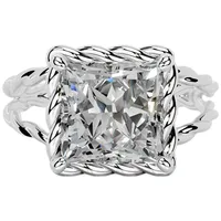 Bague en argent sterling 925 MUSHAN personnalisée avec moissanite couleur D VVS, accessoires de luxe nobles en argent sterling 925 et diamants