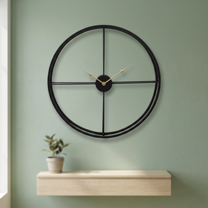 Minimalist Round Metal <b>Wall</b> <b>Clock</b> Analog Quartz <b>Silent</b> Design for Living Room Decor - Product Image 2