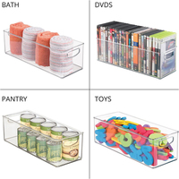 ZNF00155 bacs de rangement en plastique transparent garde-manger organisateur boîte poubelle conteneurs pour organiser cuisine réfrigérateur