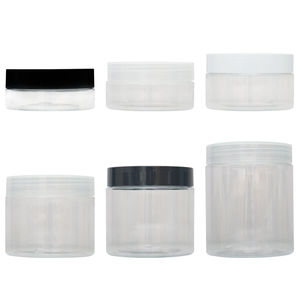 XINDE Clear Luxury <span class=keywords><strong>Small</strong></span> Body Butter Lotion Mascarilla Envase cosmético Frascos de plástico transparente con tapas - Product Image 1
