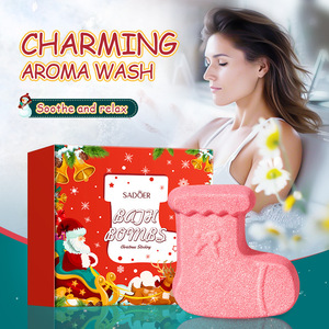 4 Packs Aromas Cleaning <b>Christmas</b> <b>Stocking</b> <b>Stuffers</b> Bath Bombs Moisturizing Bubble Bath Fizzies Body Bath Salt Balls <b>Gift</b> Set - Product Image 1