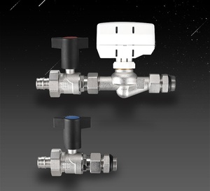 Ensemble <span class=keywords><strong>de</strong></span> vannes thermostatiques Ganihill, vanne TRV HVAC avec actionneur pour chauffage par le sol - Product Image 1