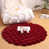 Tapis en peluche de style crème en polyester, coussin pour canapés de bureau, tapis de sol pour salon, table basse, fabriqué à la machine, couleur unie