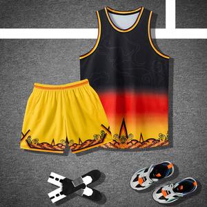 Set Jersey Basket Tanpa Lengan Custom Lapis Tunggal 100% Poliester Cepat Kering Bernapas Seragam Olahraga Tim Pria Remaja Polos - Product Image 1