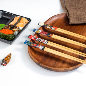 Hot sale japanese reusable bamboo sushi chopsticks With custom Logo