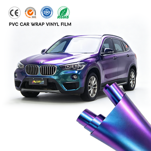 <span class=keywords><strong>Film</strong></span> de protection de voiture en vinyle PVC brillant Carlas de haute qualité 1,52*16,5m, couleur bleu fantôme/violet <span class=keywords><strong>caméléon</strong></span>, pour enveloppement de voiture - Product Image 1