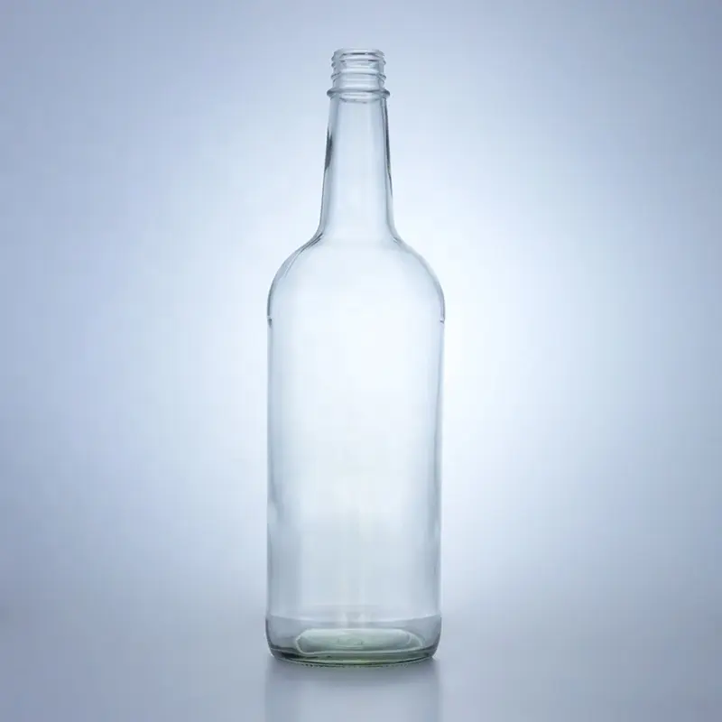 manufacturer mass bulk vodka bottles 750ml 1000ml for liquor spirit with metal screw cap