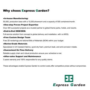 Express Garden Modern Rattan Aluminio Impermeable Juego de sofás para exteriores-Muebles de lujo para Villa Patio y uso en el parque - Product Image 6