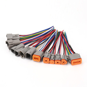 Водонепроницаемый автомобильный разъем Dechi DT06-2S, 2 штекера (мужской и женский), корпус из АБС-пластика на 12 отверстий, 10А, контакт M8 PCB из меди - Product Image 1