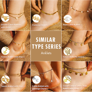 Braccialetti alla caviglia Figaro placcato <span class=keywords><strong>oro</strong></span> 18K in acciaio inox placcato <span class=keywords><strong>oro</strong></span> gioielli da Tennis piedi spiaggia donna cavigliere - Product Image 3