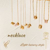 Collier à breloques doré pour femme, avec pendentif vintage en pierre rouge, en acier inoxydable, chaîne de cou quotidienne, vente en gros