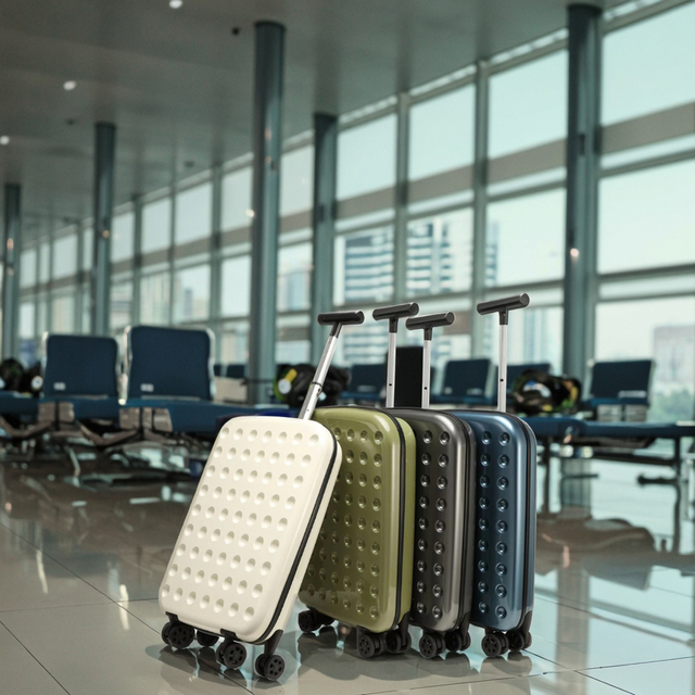 24-Inch Lightweight Customizable PC Trolley Case Portable Folding Suitcase with Custom Lock for Travel and Business Storage