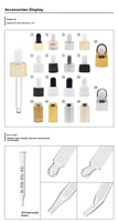 Bouteille compte-gouttes en verre ambré de 30 ml, 60 ml, 100 ml, à bouche plate, avec logo personnalisé, certifiée FDA LFGB, à paroi épaisse, étanche, de qualité alimentaire, vente en gros
