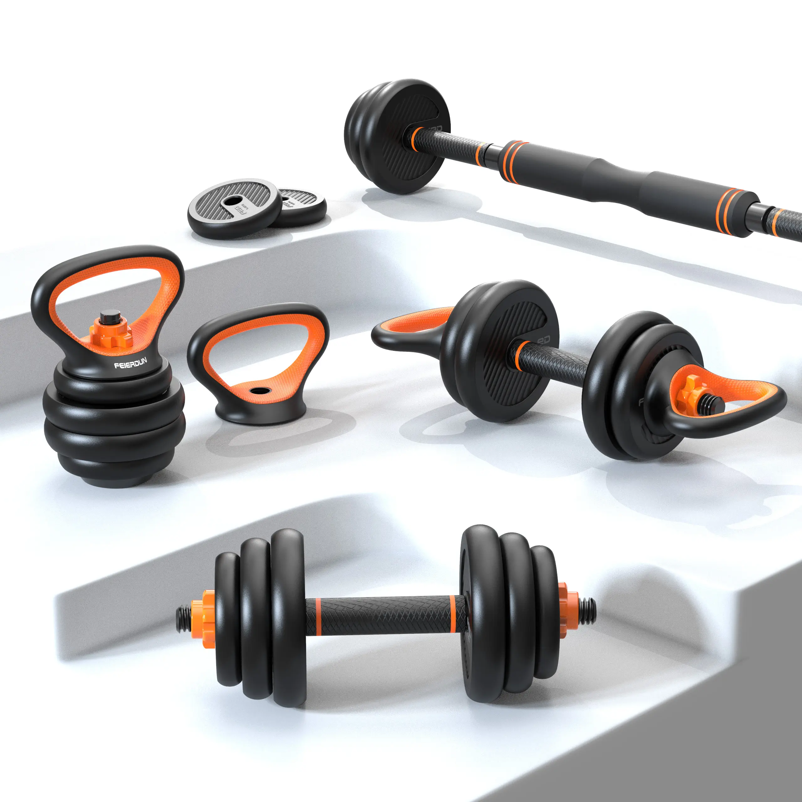 Çeşitli kombinasyon ağırlıkları beslenen fitness ayarlanabilir çevre spor fitness dambıl seti