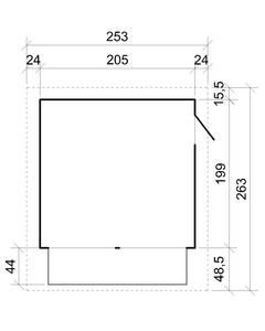แผงขายของไม้ขนาด263x253 x H232ซม. 4.08ม. 2-ตู้สำหรับงานกลางแจ้ง M149ประกอบและถอดได้ง่าย