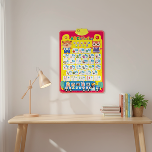 Póster Interactivo de Aprendizaje de Sonidos, Póster Fonético Bilingüe del Alfabeto, Números, Libros Ilustrados, Educación Táctil para Niños - Product Image 4