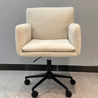 Chaise d'ordinateur pivotante réglable au design moderne du milieu du siècle confortable pour une utilisation au bureau à domicile