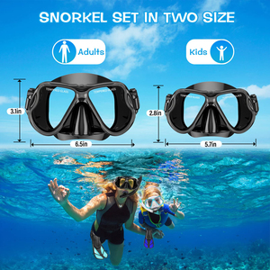 หน้ากากดำน้ำซิลิโคนเลนส์คู่ XIALE ให้การมองเห็นใต้น้ำที่ชัดเจนและสะดวกสบาย พร้อมคุณสมบัติป้องกันฝ้า - Product Image 4