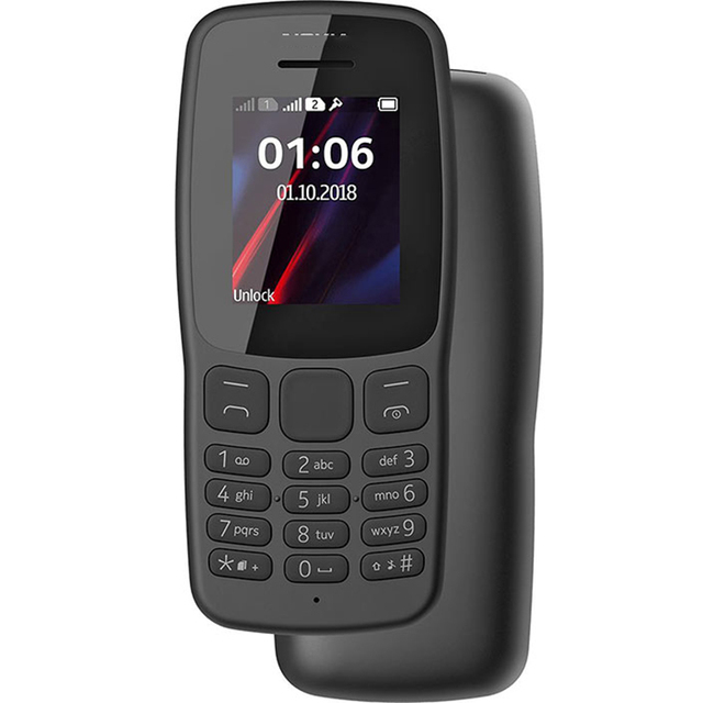 Factory Unlocked 1.77 Inch Display 106 Feature Phone MP3 MP4 FM Radio Cheap 2G BarMobile Phone for Nokia 106 105 Cellphone