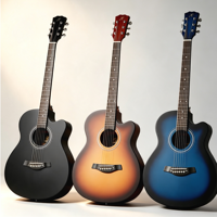 Wholesale Professional Acoustic Guitar Matte Finishing 40" Linden Cutaway Guitarra