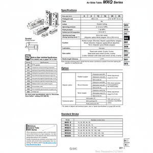 Table coulissante pneumatique SMC MXQ20-30B - Product Image 1