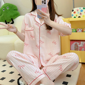 Conjuntos de Pijamas 2025, Pijamas Cortos y Largos para Mujer, Estilo Primavera-Verano - Product Image 6