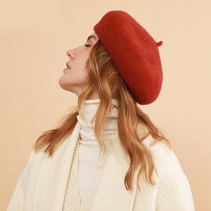 Boina Francesa de Lana Cálida de Color Sólido Personalizada de la <span class=keywords><strong>Mejor</strong></span> Calidad al Por Mayor a Precio Económico <span class=keywords><strong>para</strong></span> Mujer - Product Image 5