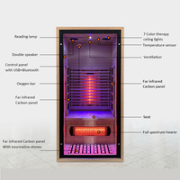 Sauna de luxe en bois infrarouge lointain, pour 1 personne, salle à vendre, en promotion